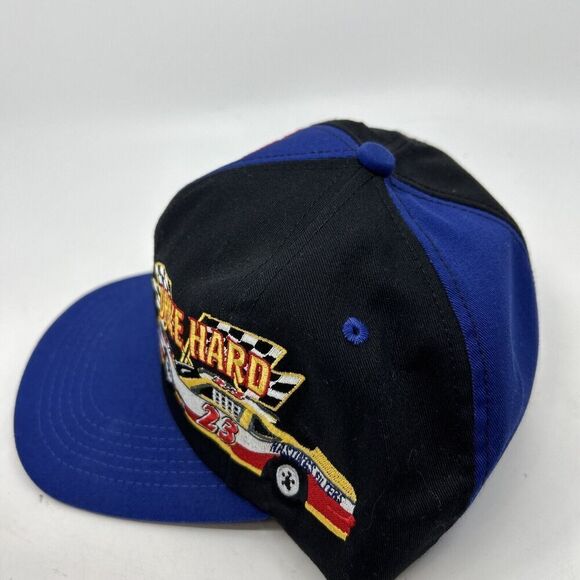 NASCAR Hastings "Drive Hard" Snapback Hat, Blue/Black Colorblock - Picture 2 of 4